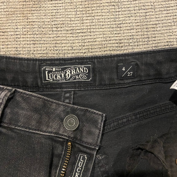 Lucky Brand black denim. High rise tomboy 4/27 - Picture 2 of 4